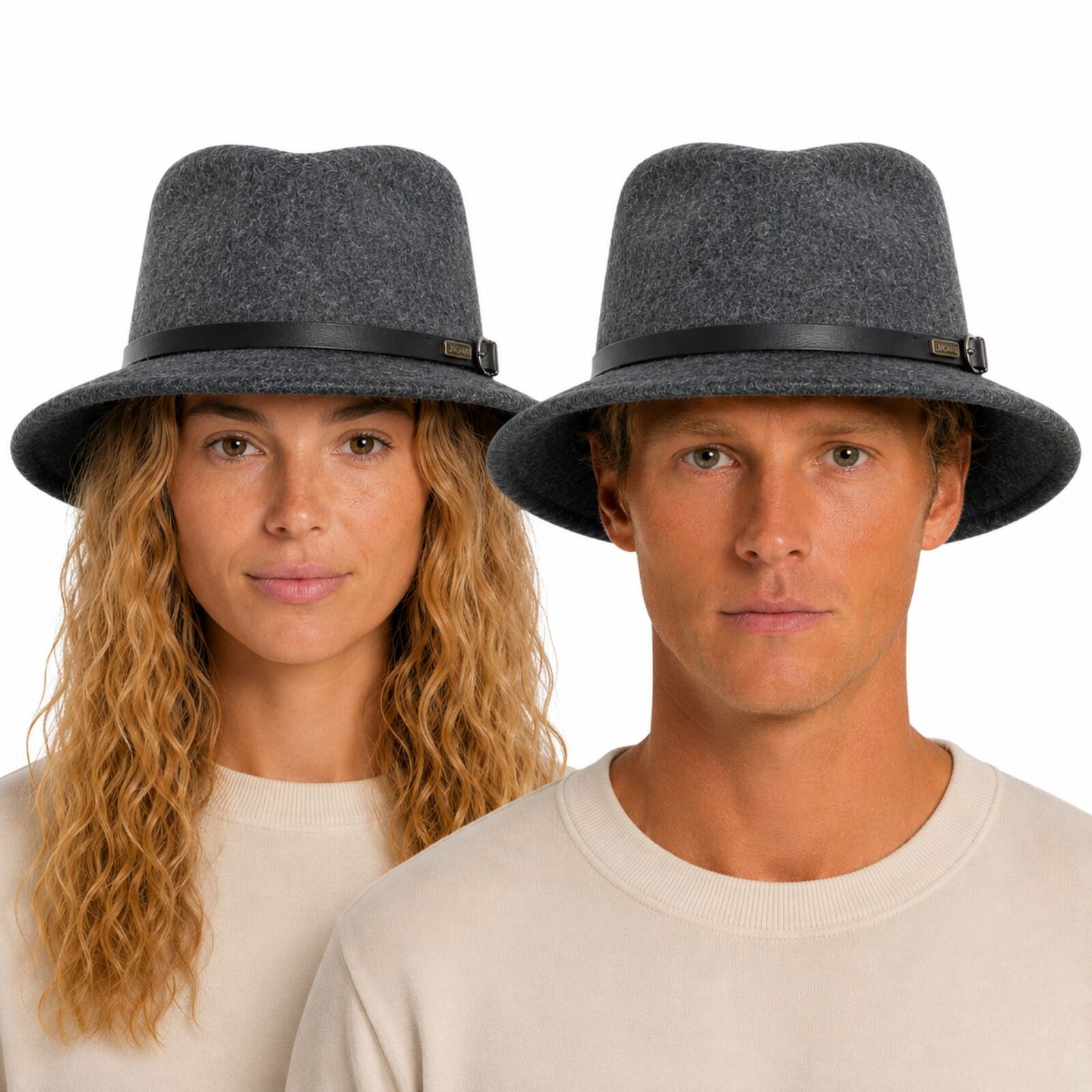 JACARU 1849 Australian 100% Wool Hat Fedora Trilby Crushable Travel - Dark Grey — image 5