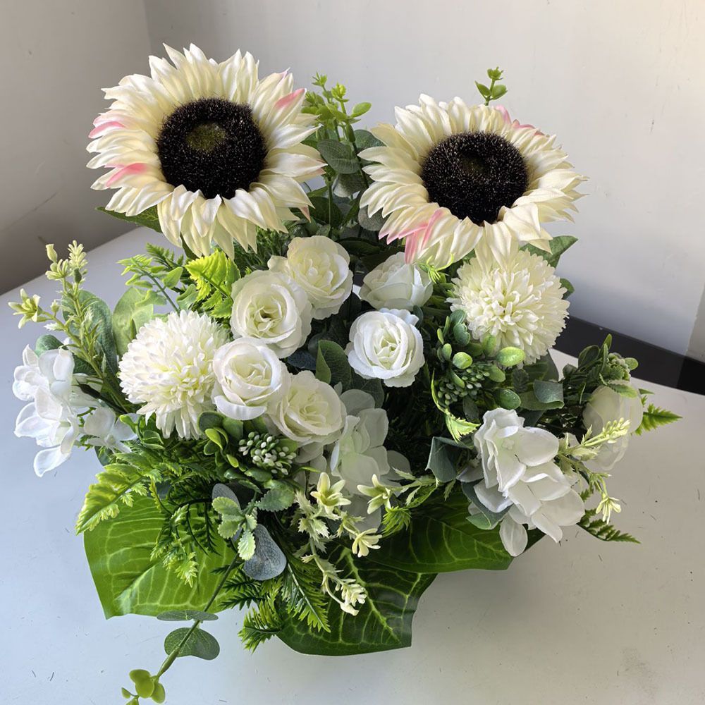 Artificial Flower Arrangement Fake Lilies And Roses Home Decor Accents Garden - Multi-color - Size 43