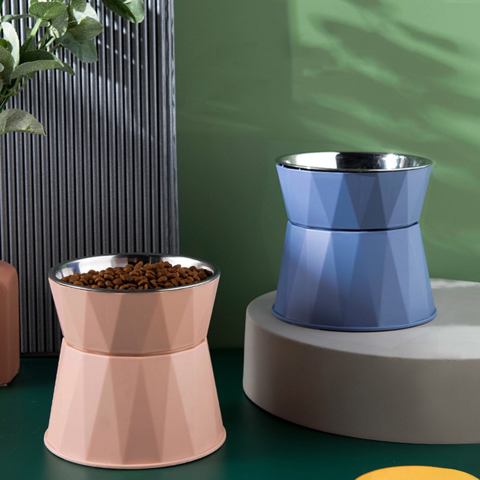 Dog Bowl Raised Cat Food Water Bowls with Detachable Elevated Stand Pet Stainless Steel Feeder Bowl No-Spill Anti Slip Blue โ image 4