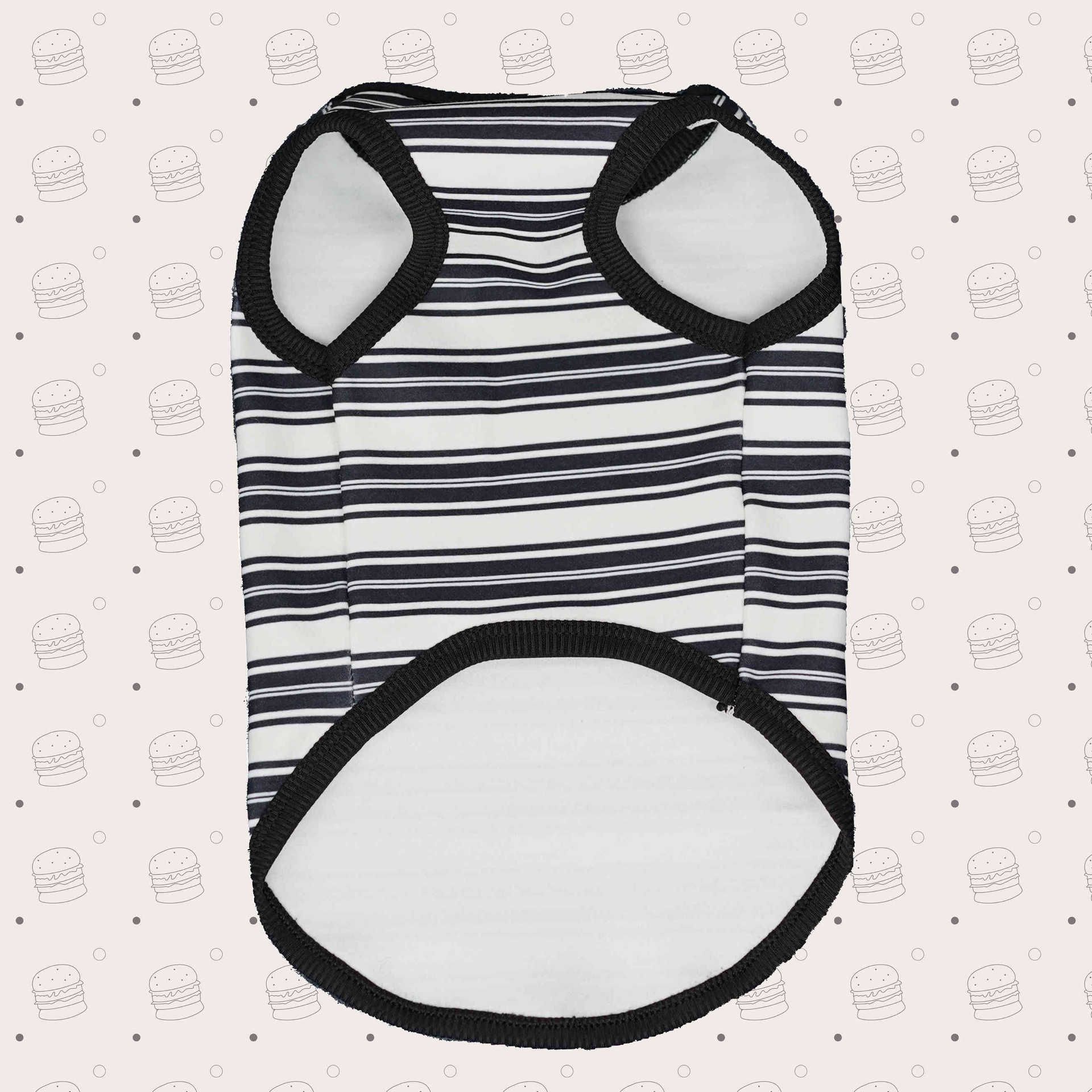 Dog Vest Warm Striped German Velvet Pet Clothes Black and white stripes [german velvet can be worn as a base or outer wear] S [recommendation