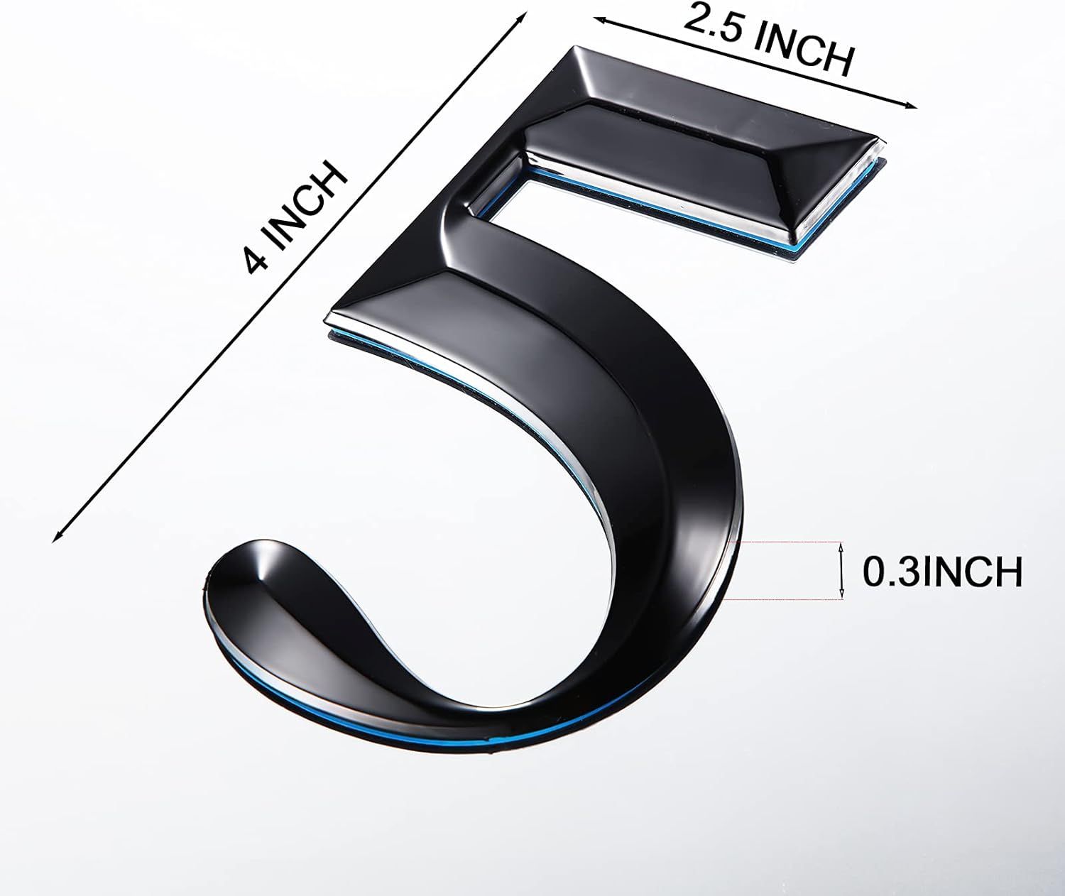 10 Pcs House Numbers 3D Door Mailbox Numbers 0-9 Sel Adhesive House Door Street Address Stickers or, Apartment, Oice, Hotel Room, Mailbox Signs(4 × 2.5 — image 3