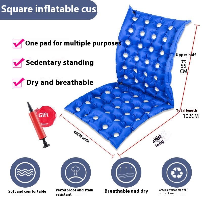 Bedridden Air Inflatable Seat Cushion with Full Back for Wheelchair, Anti-Bedsore Seat Pad for Elderly Disabled Handicap — image 5