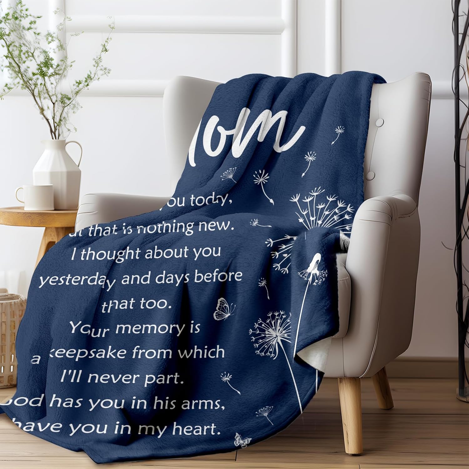 Memorial Bereavement Gifts for Loss of Mom Mother, Soft Flannel Memorial Blanket for Loss of a Mother Sympathy, Remembrance Condolences Sympathy Gifts Idea in — image 6