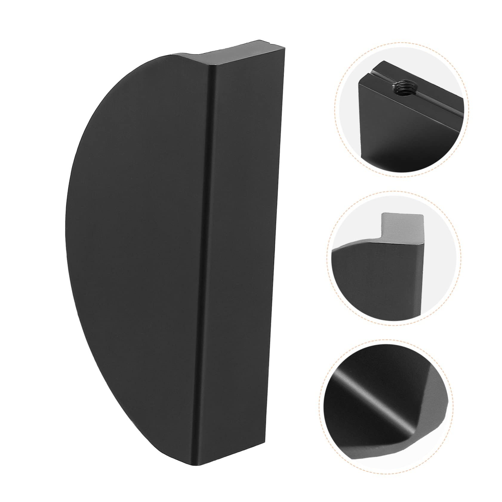4 Pcs Handle Door Knobs Closet Drawers for Clothes Blind Pull Cord Extender Half Moon Cabinet Pulls Black Home Drawer Knobs — image 5