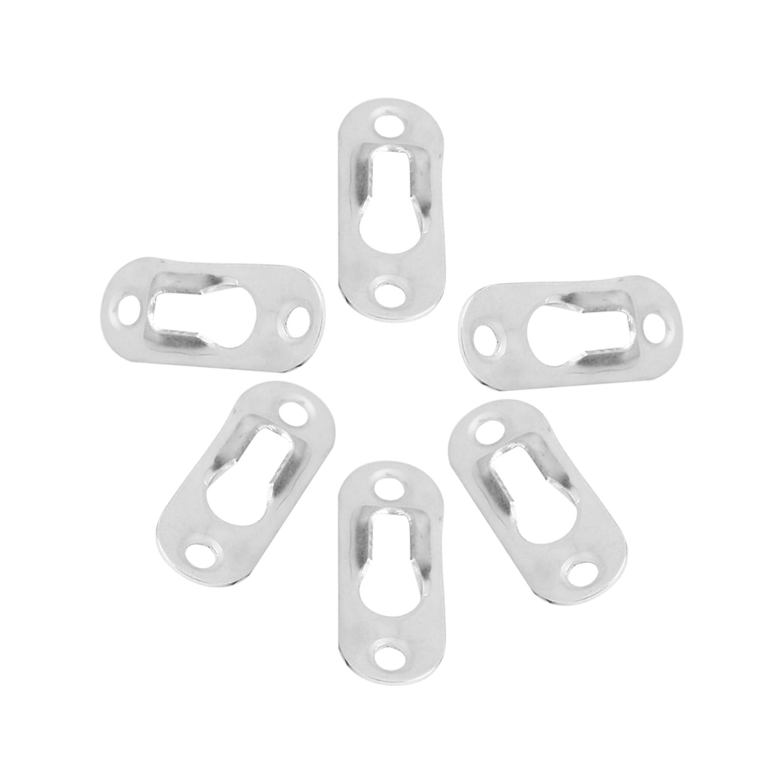 40 Pcs Silver Tone Metal Keyhole Hanger Fasteners for Picture Frames Hang Wall Indoor — image 3