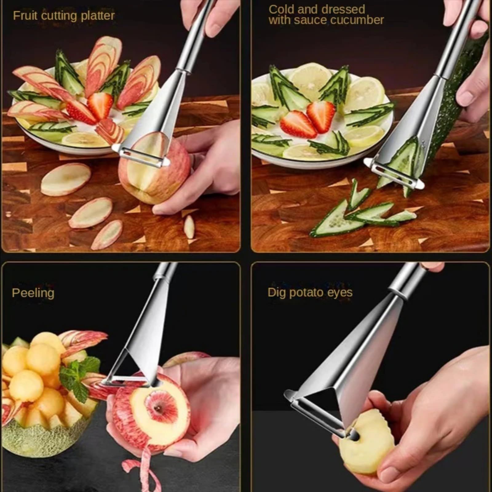 Fruit Carving Knife, Stainless Steel Fruit & Vegetable Cutter Knife — image 2
