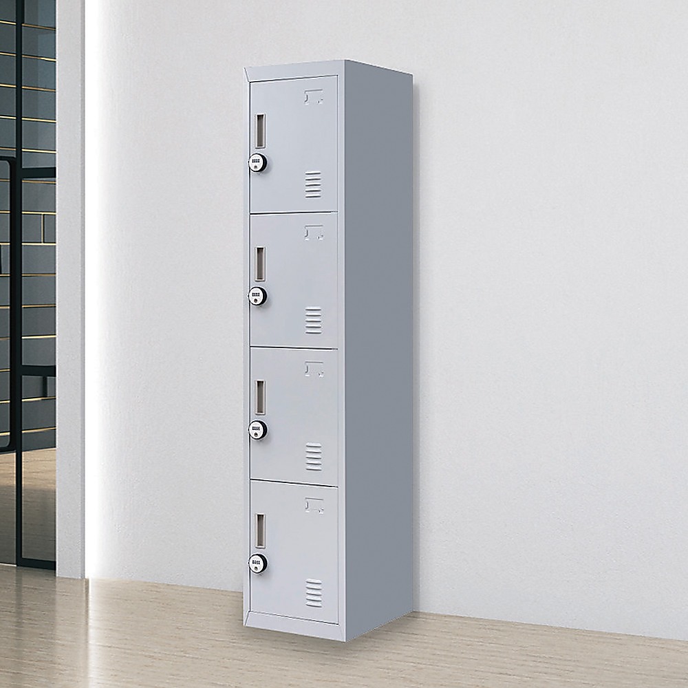 4-Door Vertical Locker for Office Gym Shed School Home Storage — image 2