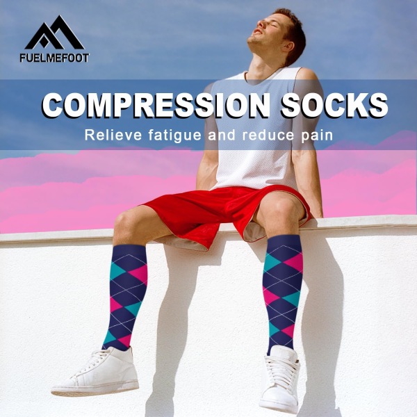 Pairs Compression Socks for Women and Men 15-20 mmHg Gradual Support Knee High Socks for Nurses, Athletes, Medical Use — image 3