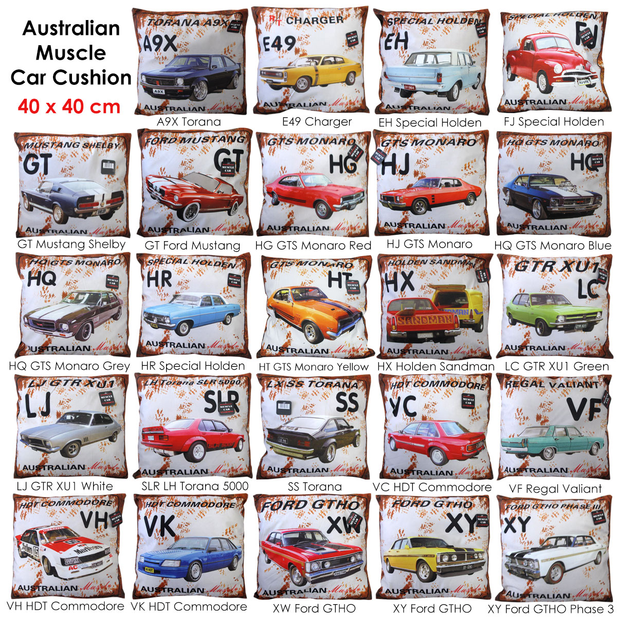 Australian Muscle Car Cushion LC GTR XU1 Green — image 2