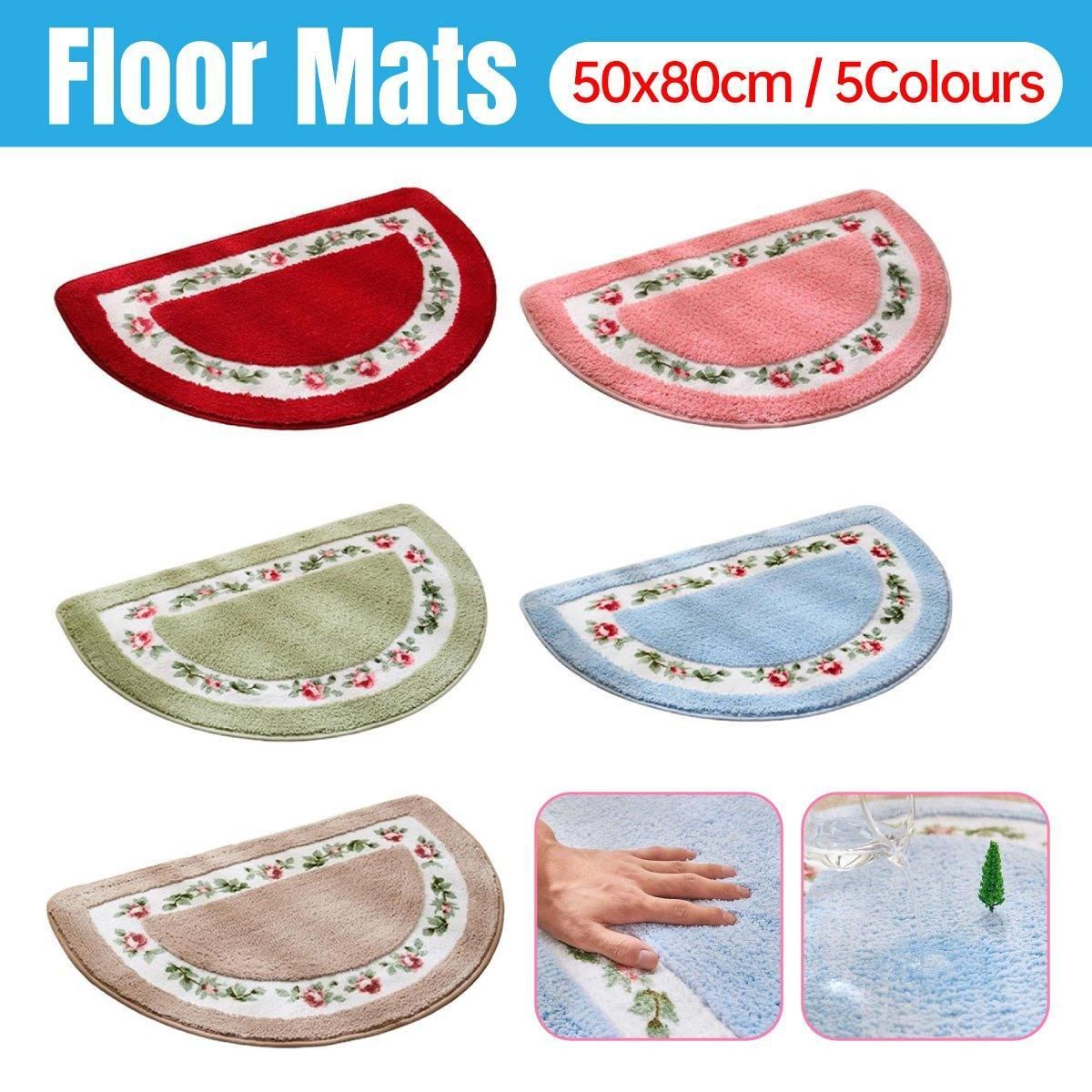 Non Slip Entry Mat Indoor Outdoor Mat Washable Foot Mat Foyer Bedroom - Red — image 2
