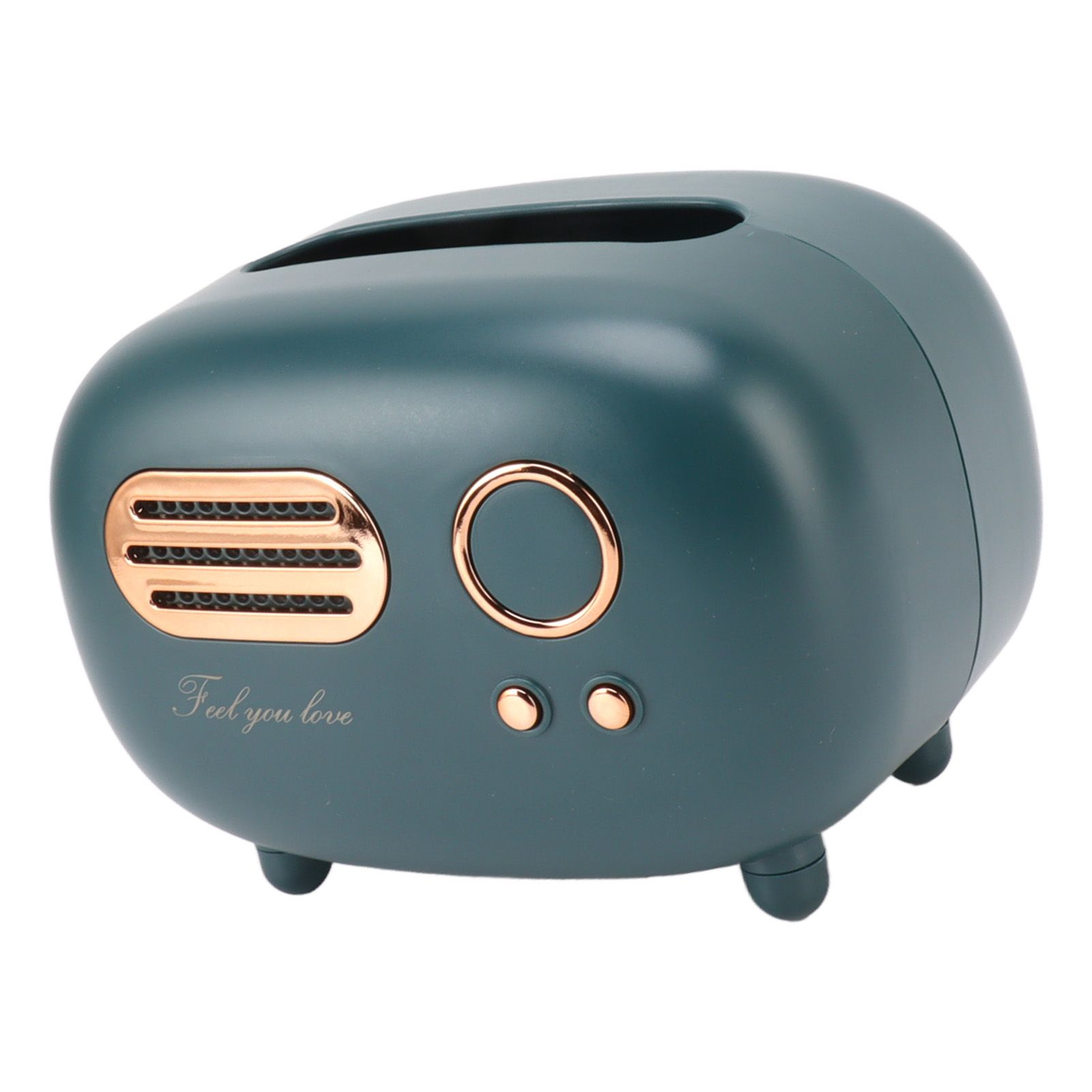 Retro Radio Shape Tissue Cover Box Vintage Radio Tissue Box for Bathroom Living Room Bedroom Nightstand Desk Table Green โ image 4