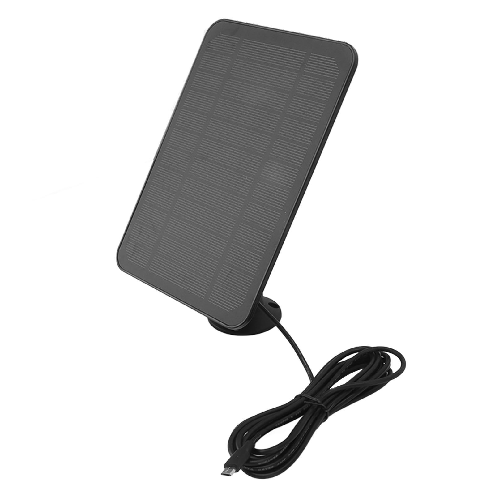 4W 5V Solar Panel for Arlo for Ring for Blink Security Camera IP65 Waterproof Solar Charger with 360 Degree Adjustable Bracket Black โ image 4