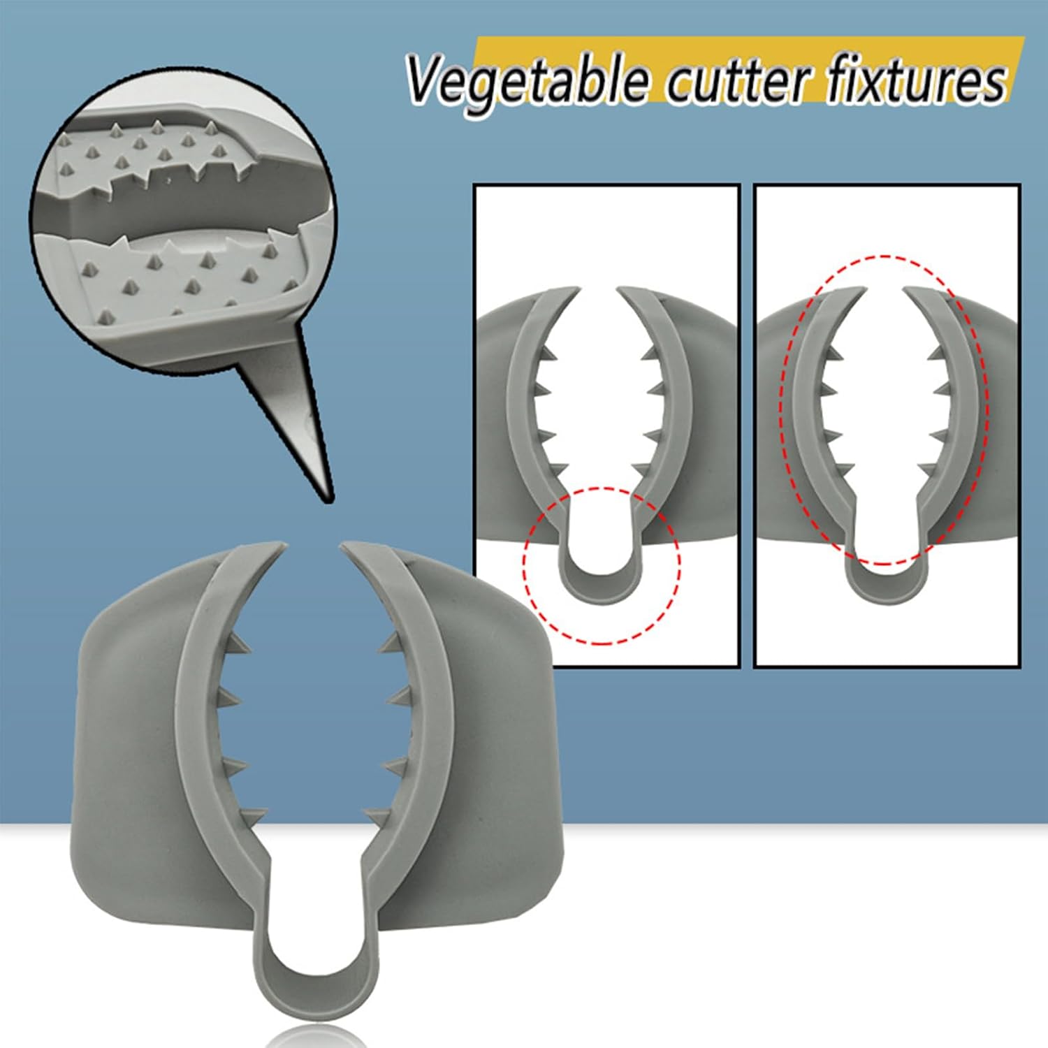 1 Piece Grey Anti-Slip Vegetable Cutter Safety Gloves - Ergonomic Kitchen Protection for Durable Food Preparation — image 2