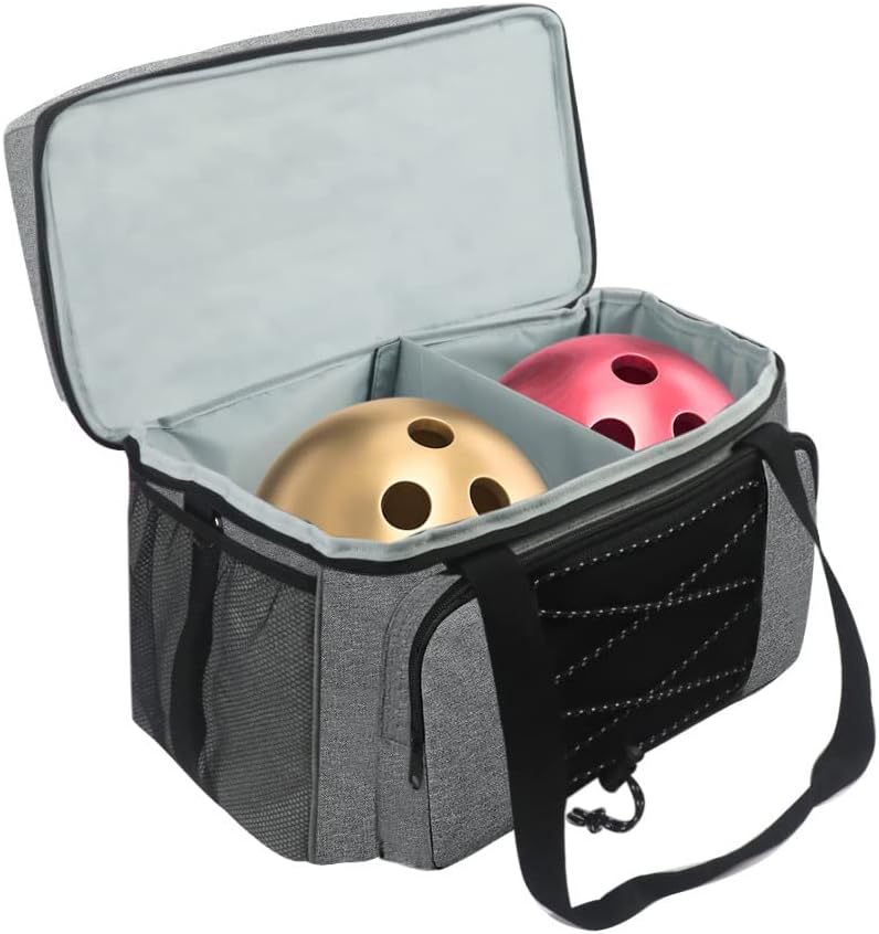 Bowling Bag for 2 Balls Portable Bowling Tote Bag with Padded Ball Holder for Double Ball and Pair of Bowling Shoes up to Mens 16 โ image 6