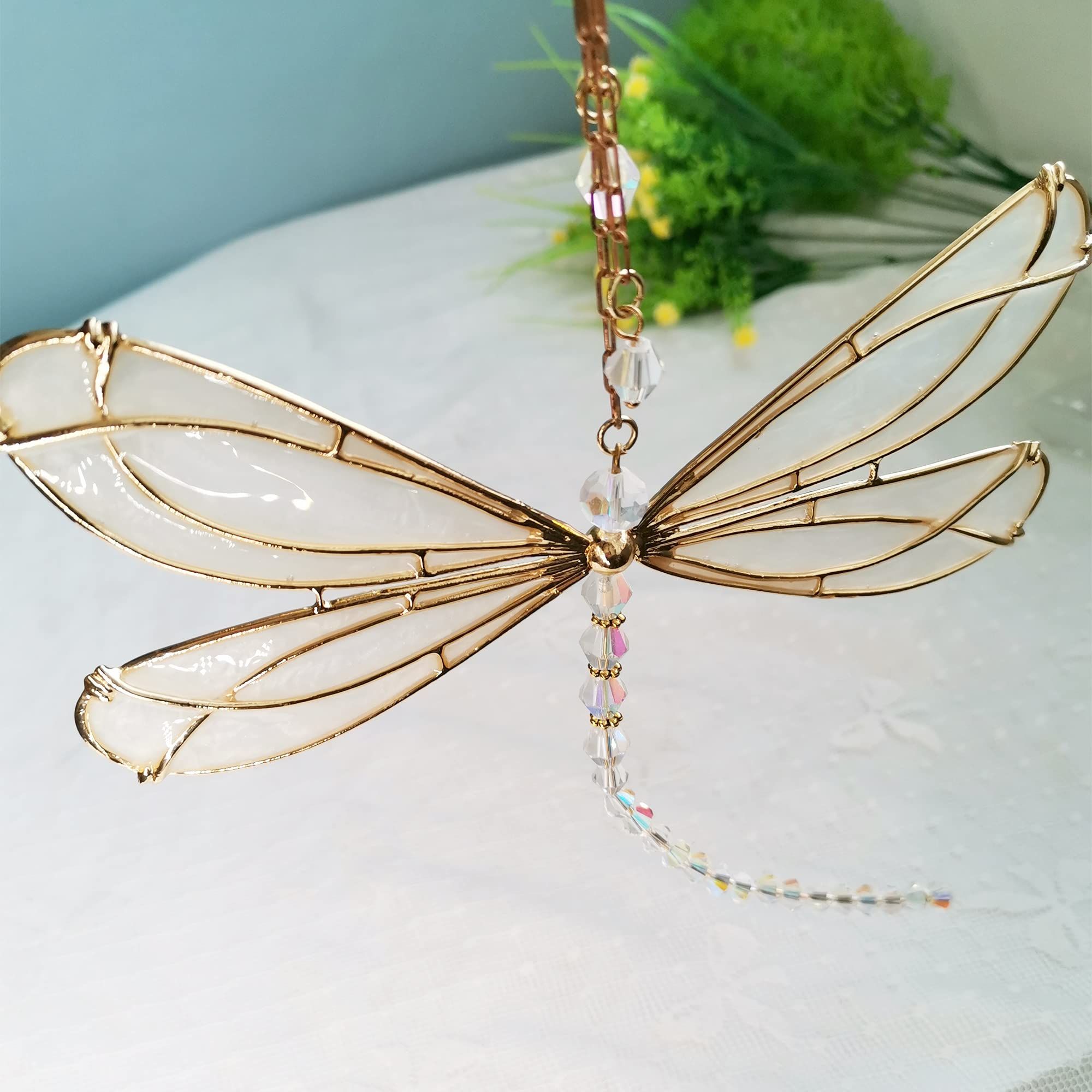 Dragonfly Pendant - Hanging Rainbow Machine Crystal Sun Catcher Home Garden Window Christmas Tree Decoration Gift — image 4