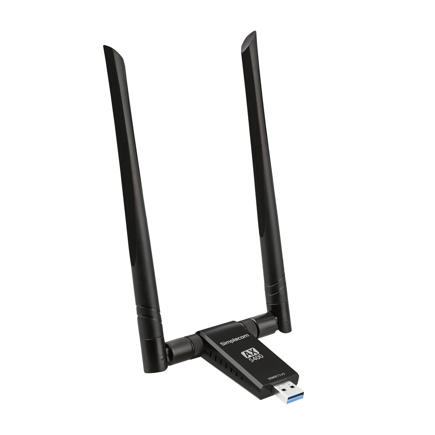 Simplecom NW811v3 AX5400 Tri-Band WiFi 6E USB Adapter with 2x 5dBi High Gain Antennas — image 2