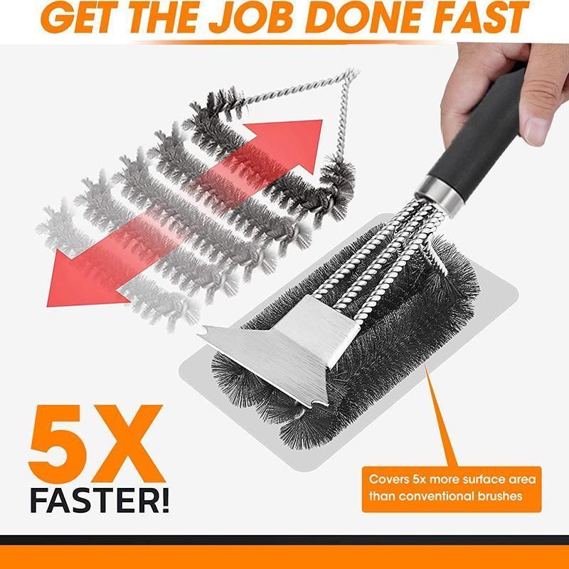Grill Brush and Scraper 18 Inch Stainless Steel Barbecue Cleaning Brush Wire Bri — image 6