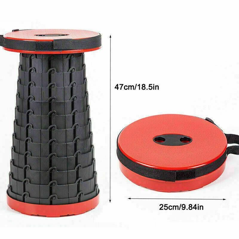 Camping Fishing Hunting Outdoor Chair Portable Folding Stool - Black — image 3