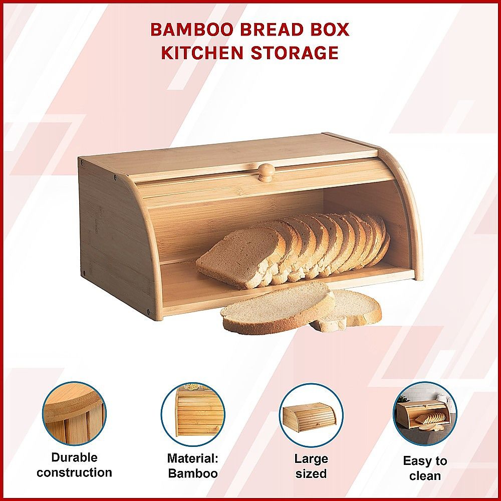 Bamboo Bread Box Kitchen Storage β image 4