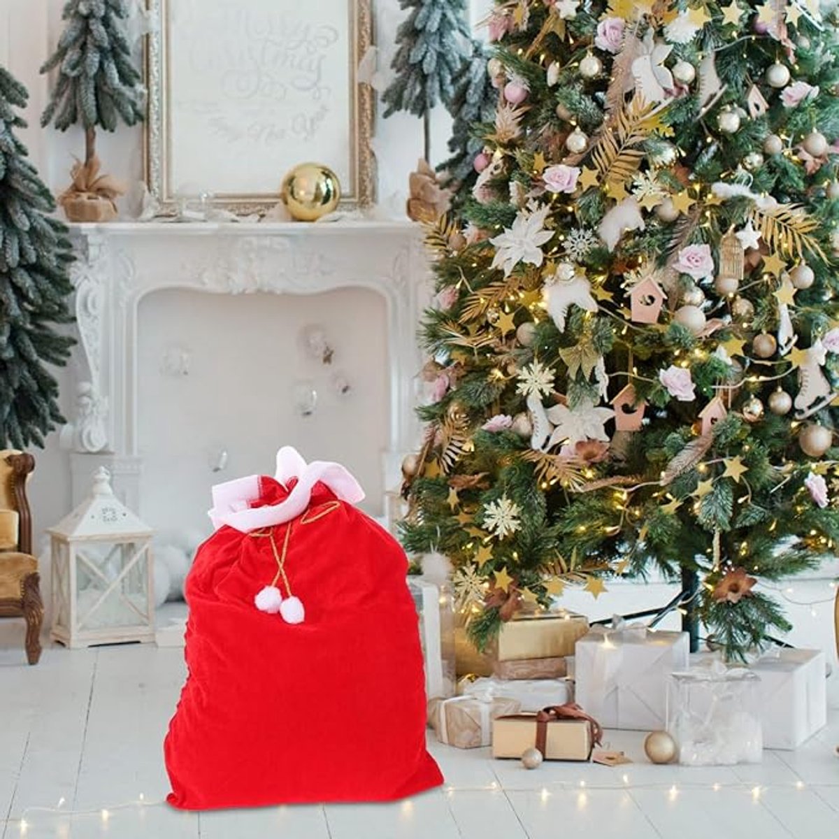 Gift Bags - Santa Claus Gift Bags - Extra Large Gift Bags - Red Christmas Wrapping Bags - For storing holiday gifts, sweets and surprises โ image 2