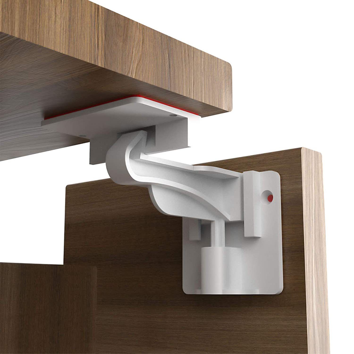 Upgraded Invisible Baby Proofing Cabinet Latch Locks (10 Pack) - No Drilling or Tools Required for Installation, Works with Most Cabinets and Drawers, Works