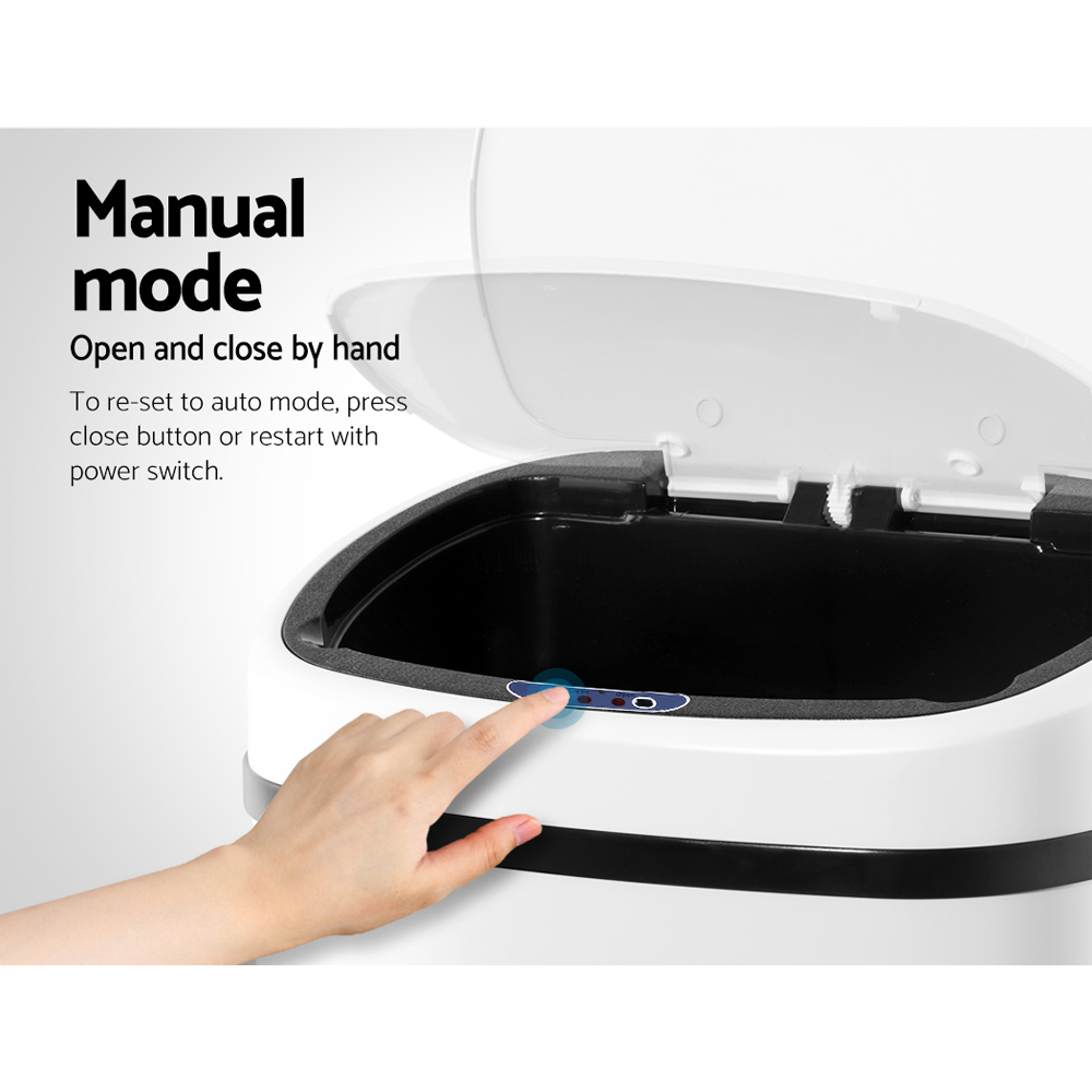 Devanti 68L Motion Sensor Bin Rubbish Automatic White โ image 5