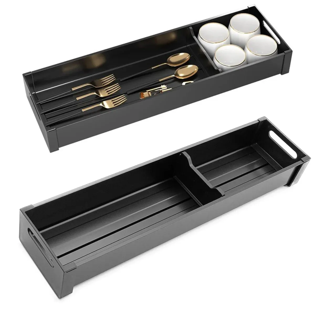 Kitchen Cabinet Drawer Cutlery Tray Utensil Organiser Insert Divider Storage - 41x10cm โ image 3