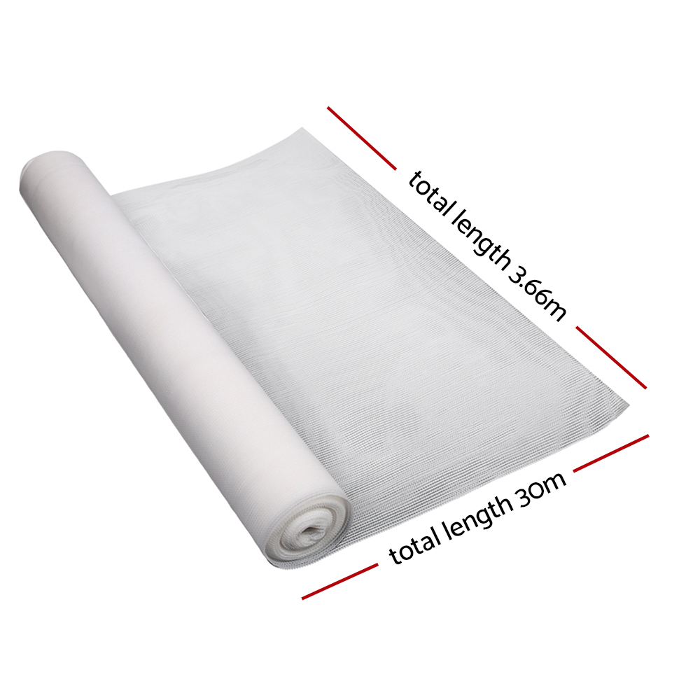 Instahut 50% Shade Cloth 3.66x30m Shadecloth Wide Heavy Duty White โ image 2