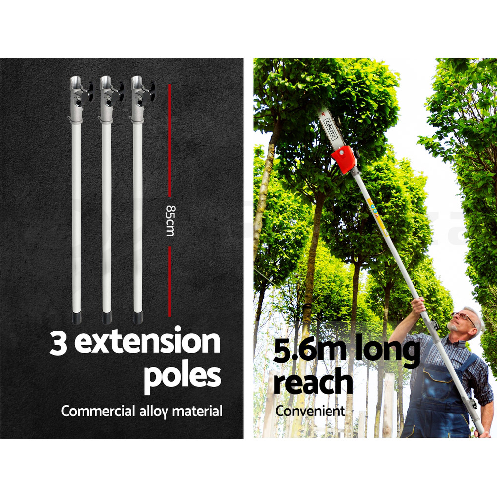 Giantz Pole 4 Stroke Chainsaw Petrol Tree Pruner Long Reach Saw 12 Inch Bar โ image 6