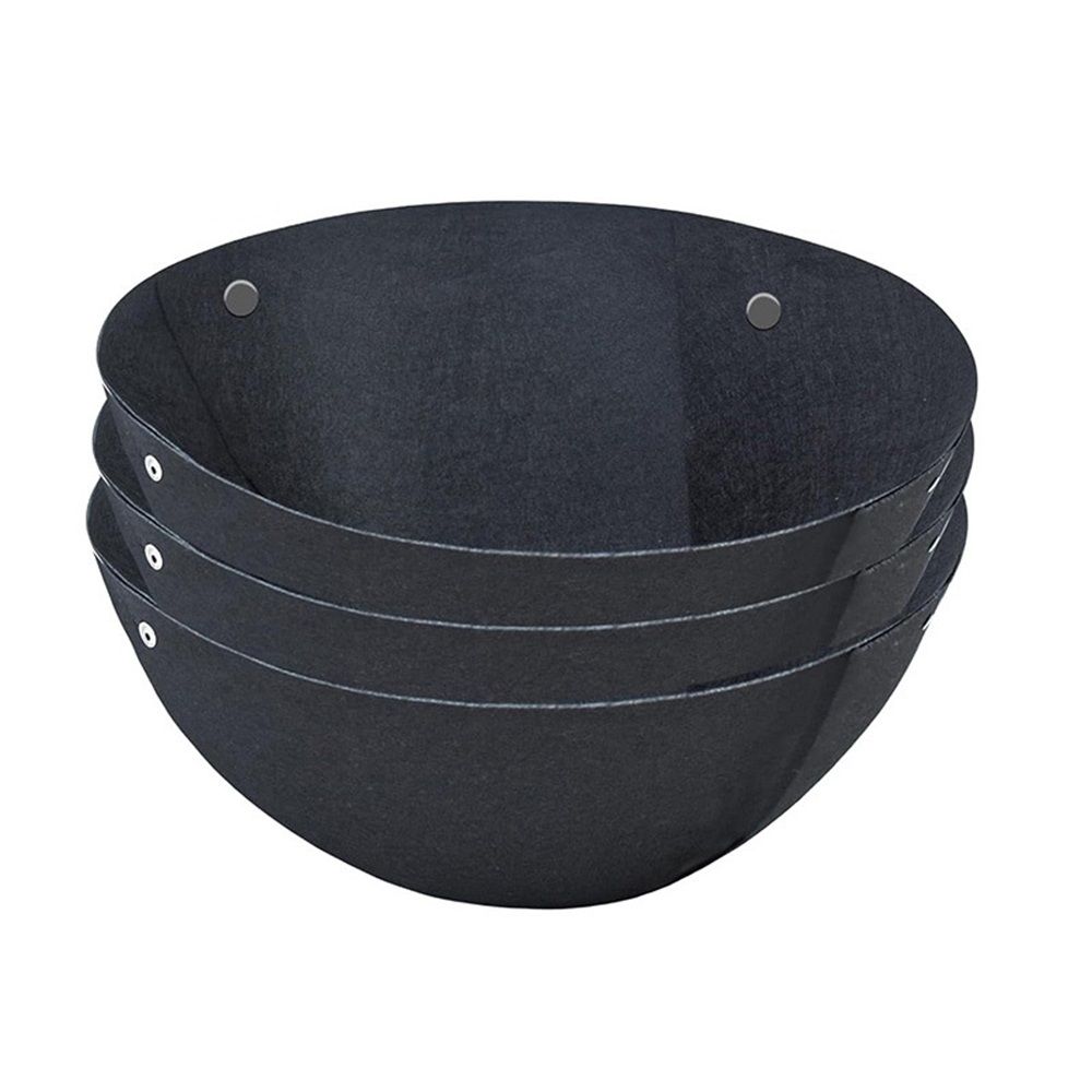 3PCS 16 Inch Round Hanging Basket Liners Fabric Hanging Plant Liners Non-Woven Planter Liners Black Felt Liners Replacement Inserts for Hanging Baskets Outdoor