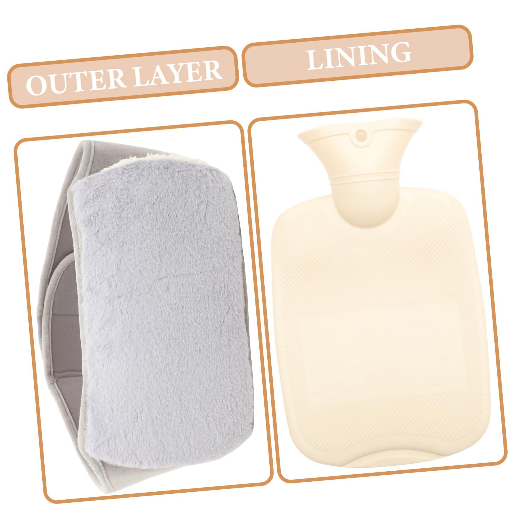 1 Set Plush Warm Water Bag PVC Portable Hand Warmer Household hot water bottl Winter accessory โ image 3