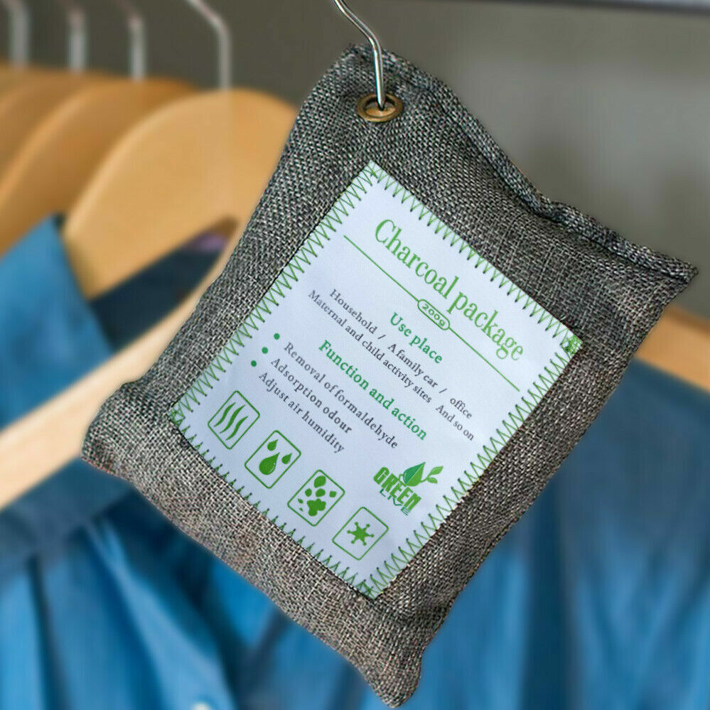 30PCS Air Purifying Bags Activated Bamboo Charcoal Freshener for Car Home Shoes 200g โ image 3