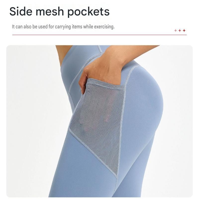 Comfortable Outdoor Sports Set-Grey S Size Running Waist Belt and Grey S Size High-Waisted Yoga Leggings - Breathable Spandex Blend, Side Pockets for Phone and — image 5