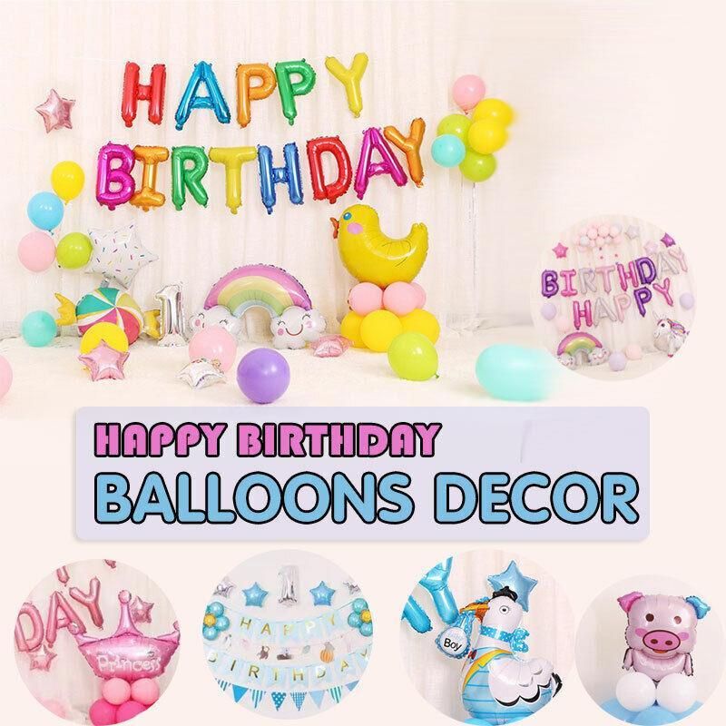 45-50 Pcs Happy Birthday 3D Unicorn Decoration Balloons Diy Decor Party Set - 07 โ image 2