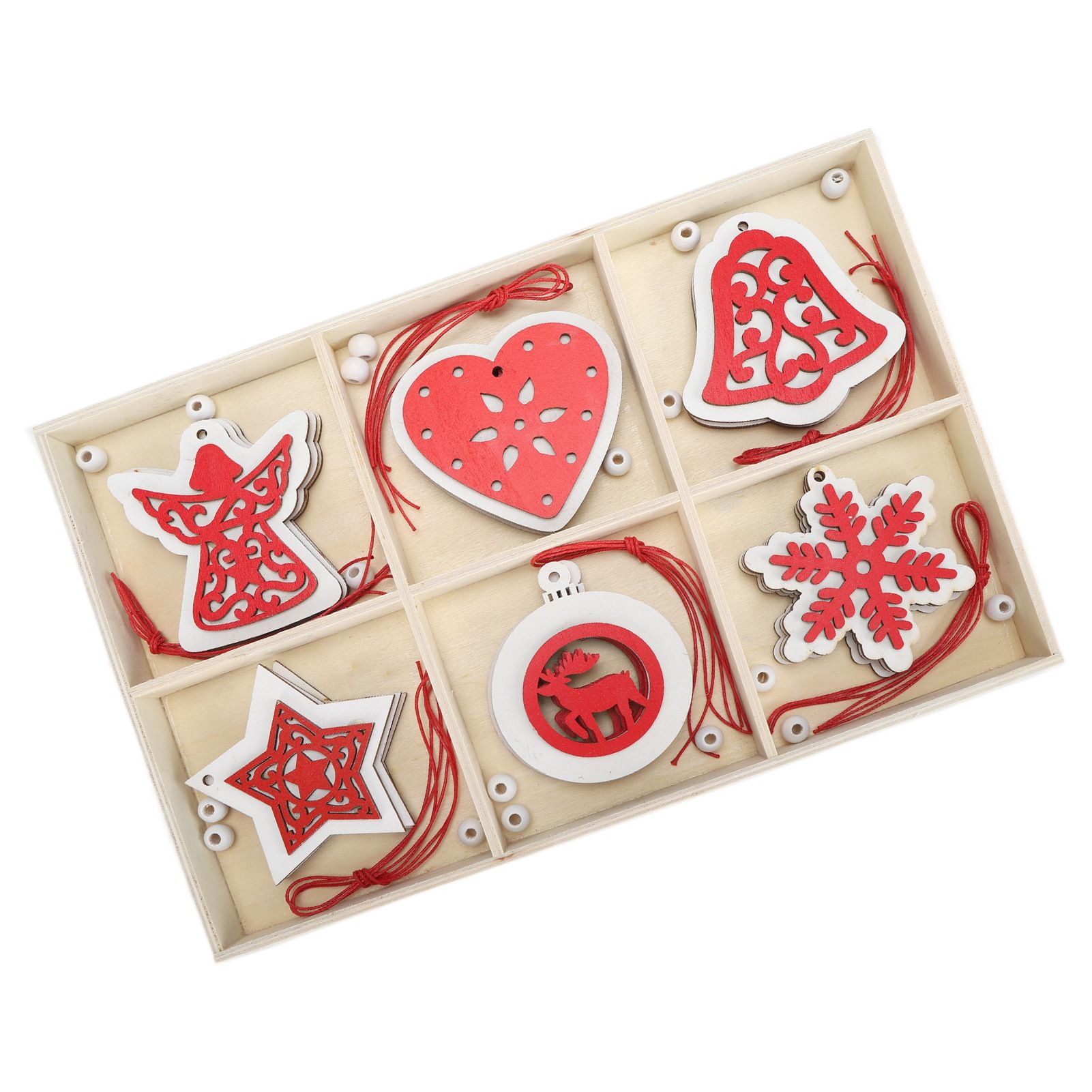 Wooden Hanging Ornaments DIY Christmas Tree Decorative Pendants Decoration AccessoriesJM02034 — image 3