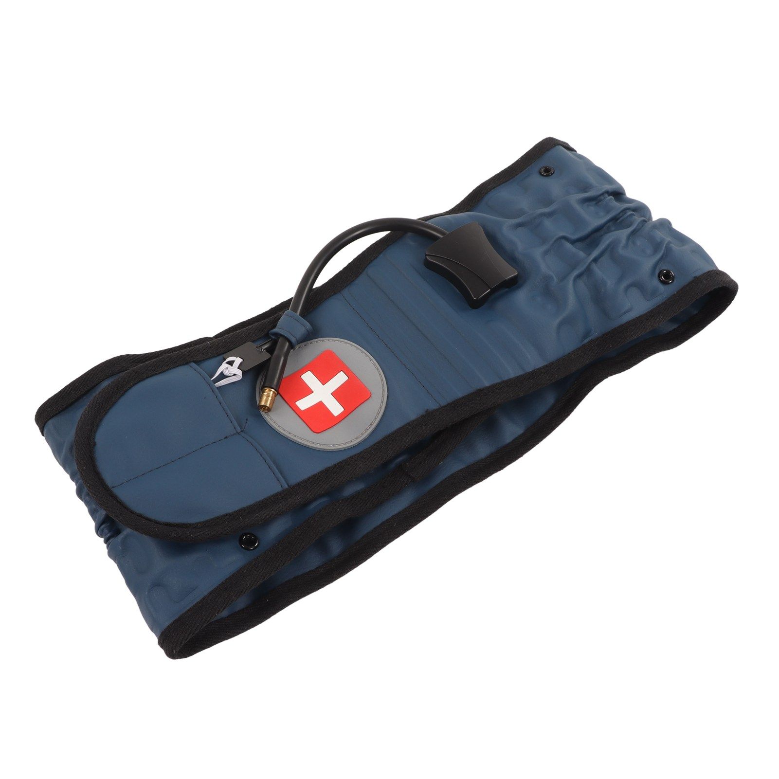 Back Decompression Belt Inflatable Relaxing Muscles Traction Function TPU Material Lower Back Support Device Blue Silver Inflator L — image 3