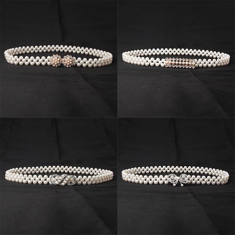 Women's Bead Chain Belt Pearl Waist Chain Dress Decorative Belt Waistband 8C - 8140 — image 4