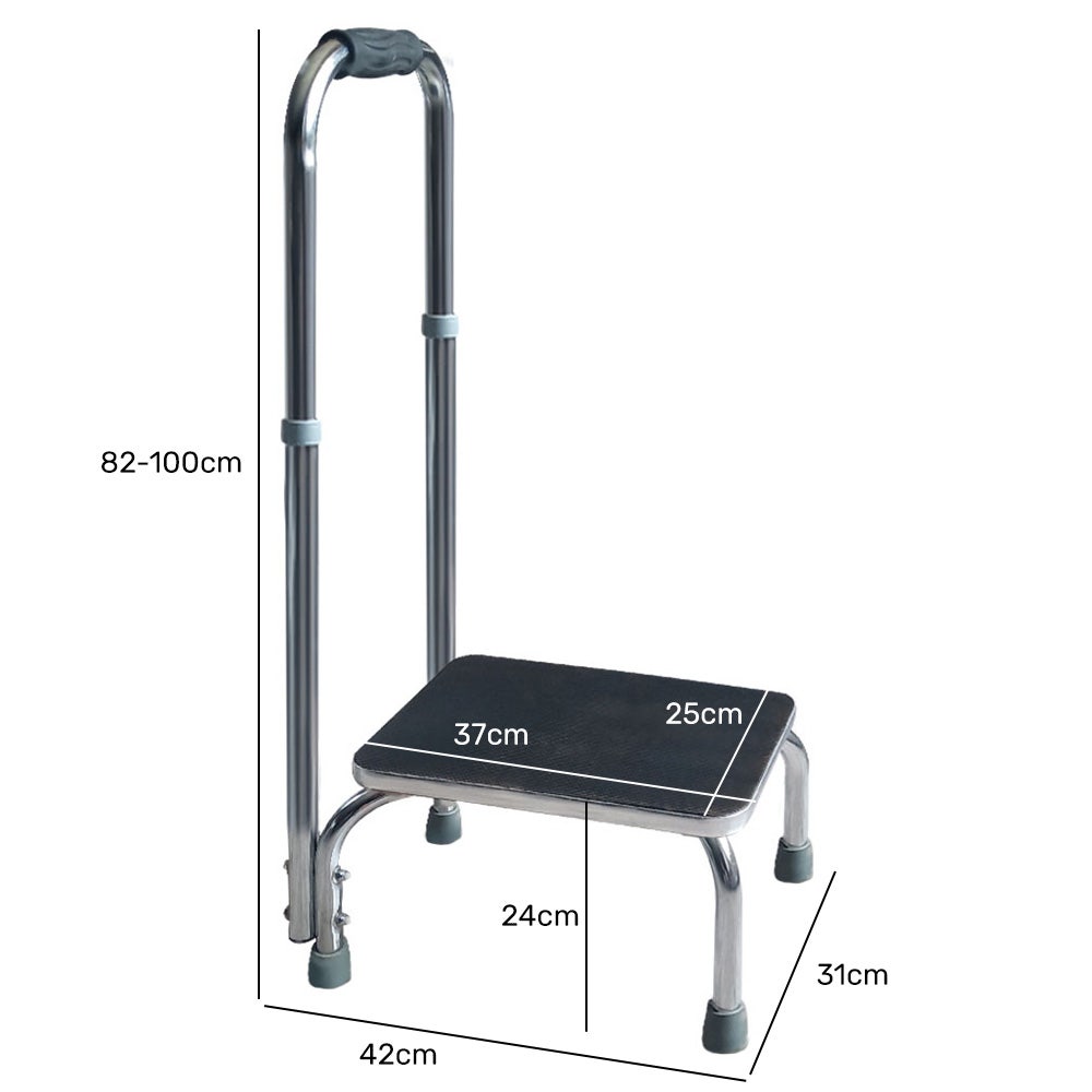 Equipmed Bath and Shower Assistance Step Mobility Aid, 150kg Max Capacity, with Handle Height Adjustment โ image 4