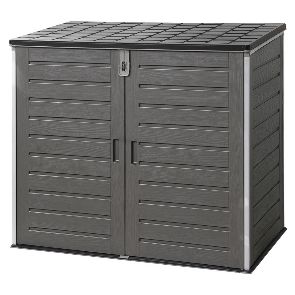 Gardeon Outdoor Storage Box 1170L Container Lockable Cabinet Tool Organizer Shed Grey — image 2