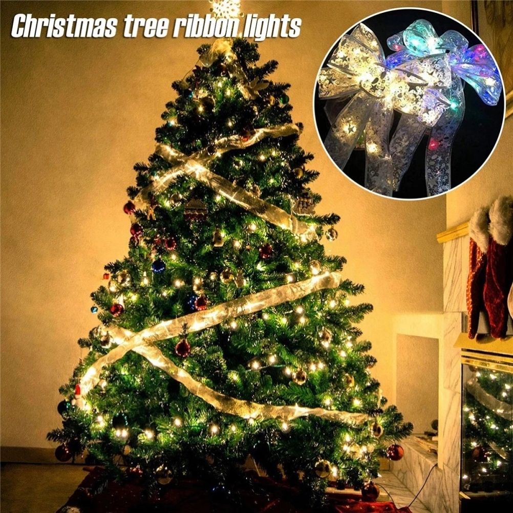 Christmas Fairy Lights Ribbon Christmas Lights Battery Operated String Lights Christmas Tree Christmas Party Holiday Indoor Outdoor Decoration โ image 6
