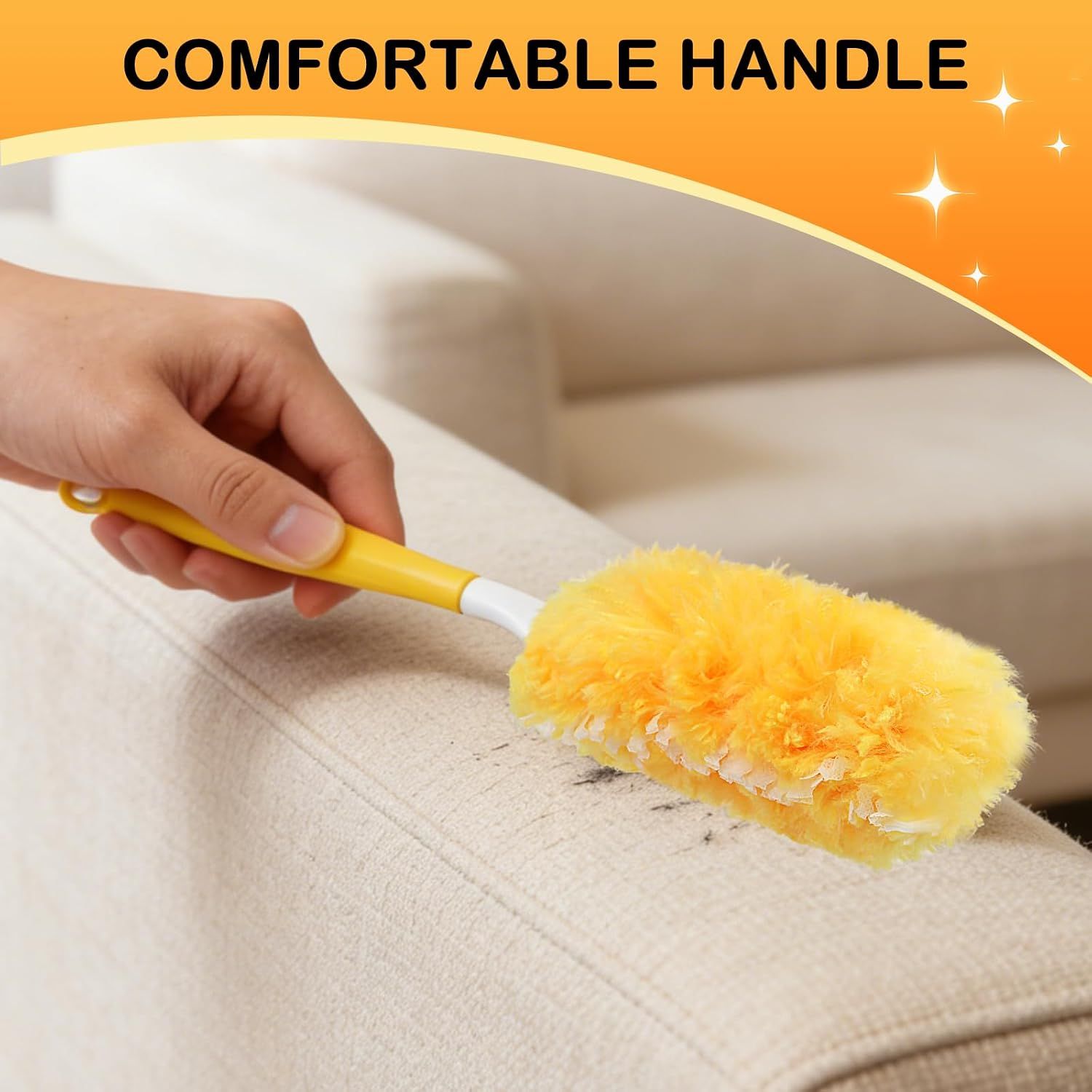 30 Pack Multi-Surface Duster Refills with 1 Handle, 360-Degree Disposable Cleaning Heads for Fans, Blinds, Furniture and Shelves — image 3