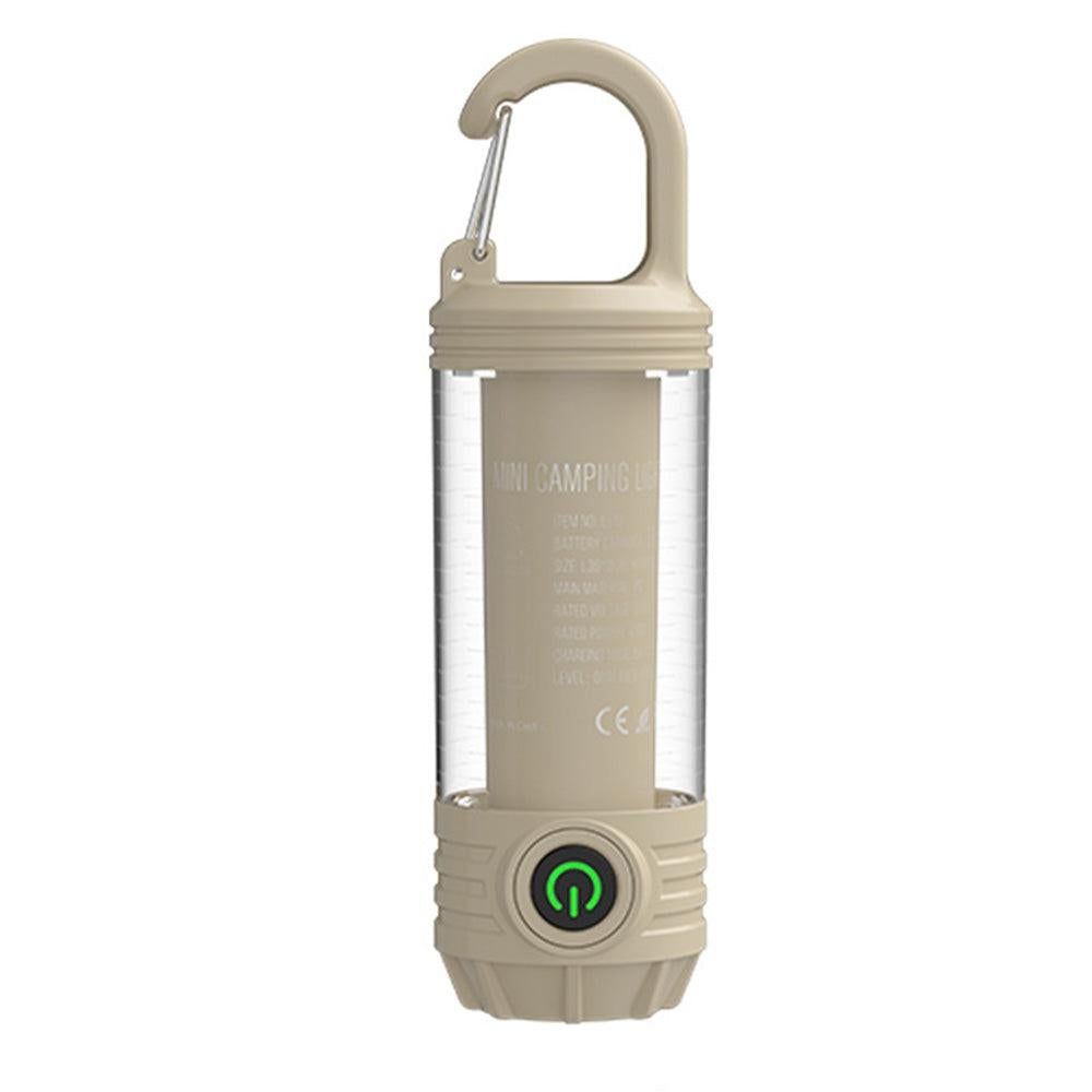 LED Camping Keychain Light - Mini Lantern with Hook for Outdoor Use Khaki โ image 5