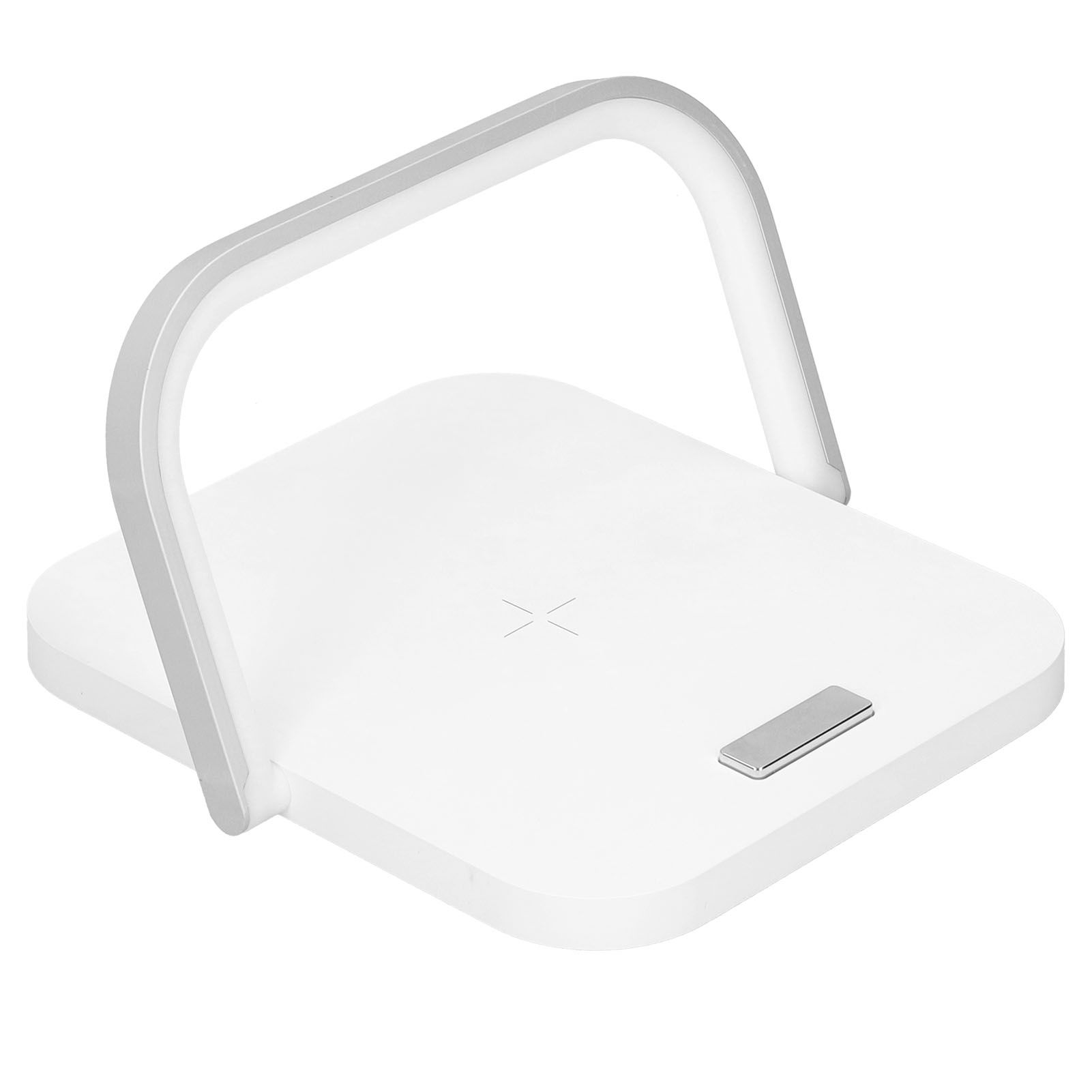 5V Desktop Night Light Multifunction Wireless Quick Charger Phone Stand Holder White — image 4