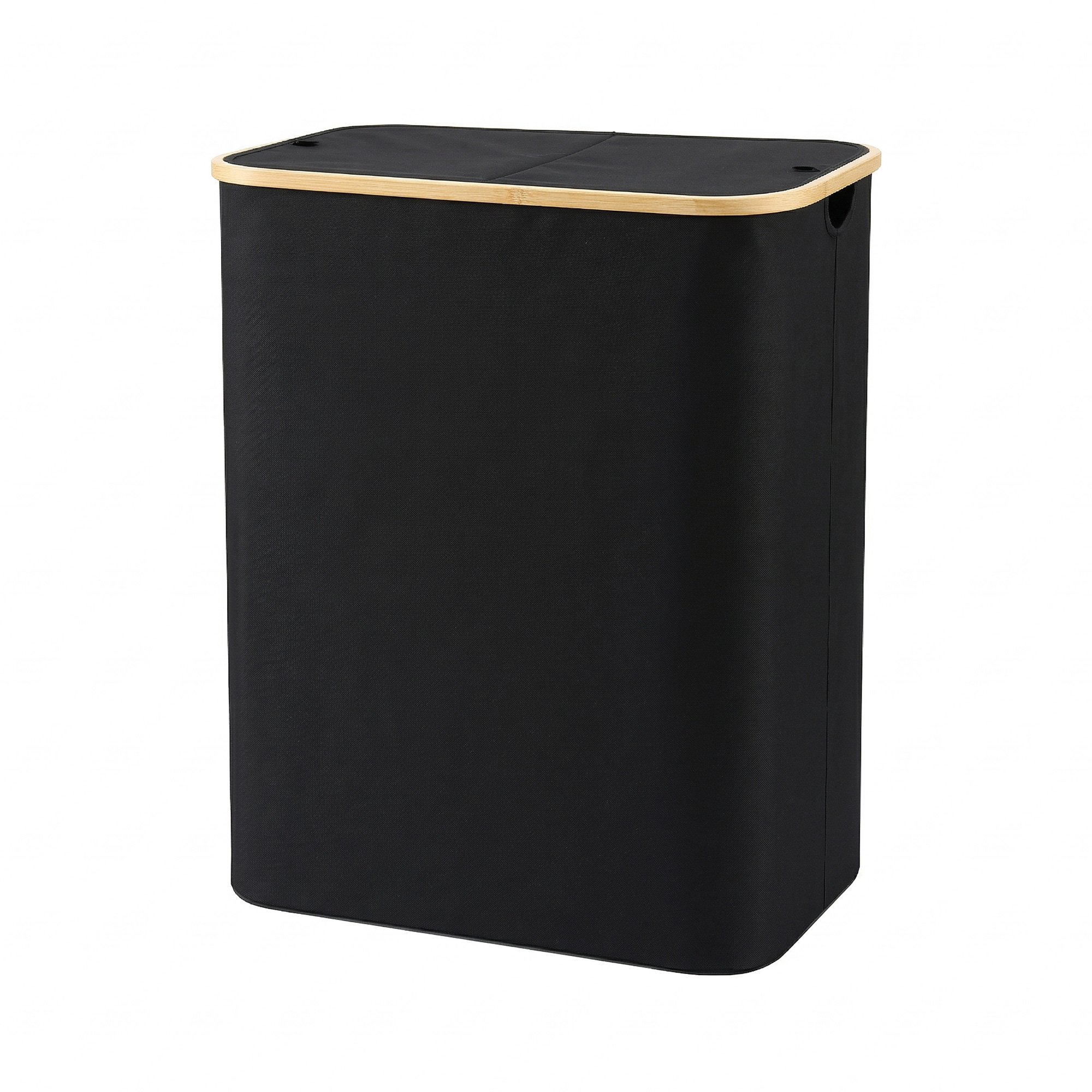 Artiss 2 Sections Laundry Basket with Removable Bags Foldable Black โ image 3