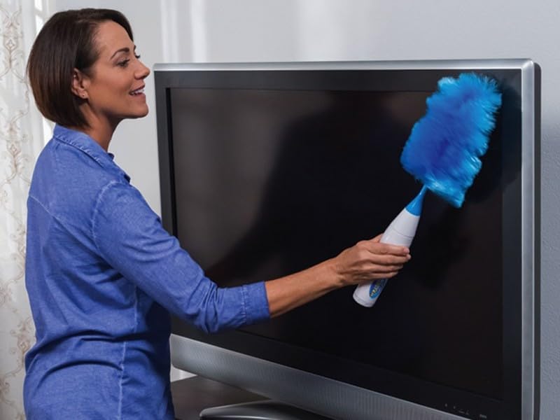 Hurricane 360 Electric Feather Spin Duster Feather Duster Adjustable Electric Dirt Dust Brush Removing Dust in One Spin Cleaning Accessories Home Office, Use โ image 3