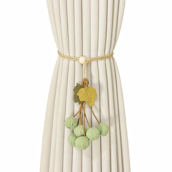 Curtain Ties - Hanging Ball Ties - Ball Tie Cords - Simple Hooks - Creative Curtain Buckle Decorations - Complete Set - 2 Pieces โ image 4
