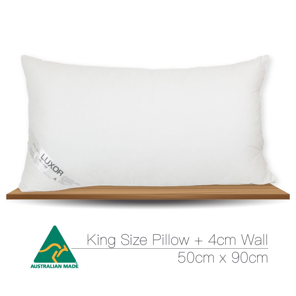 Luxor Australian Made Hotel King Size Pillow with 4cm Wall Four Pack โ image 2