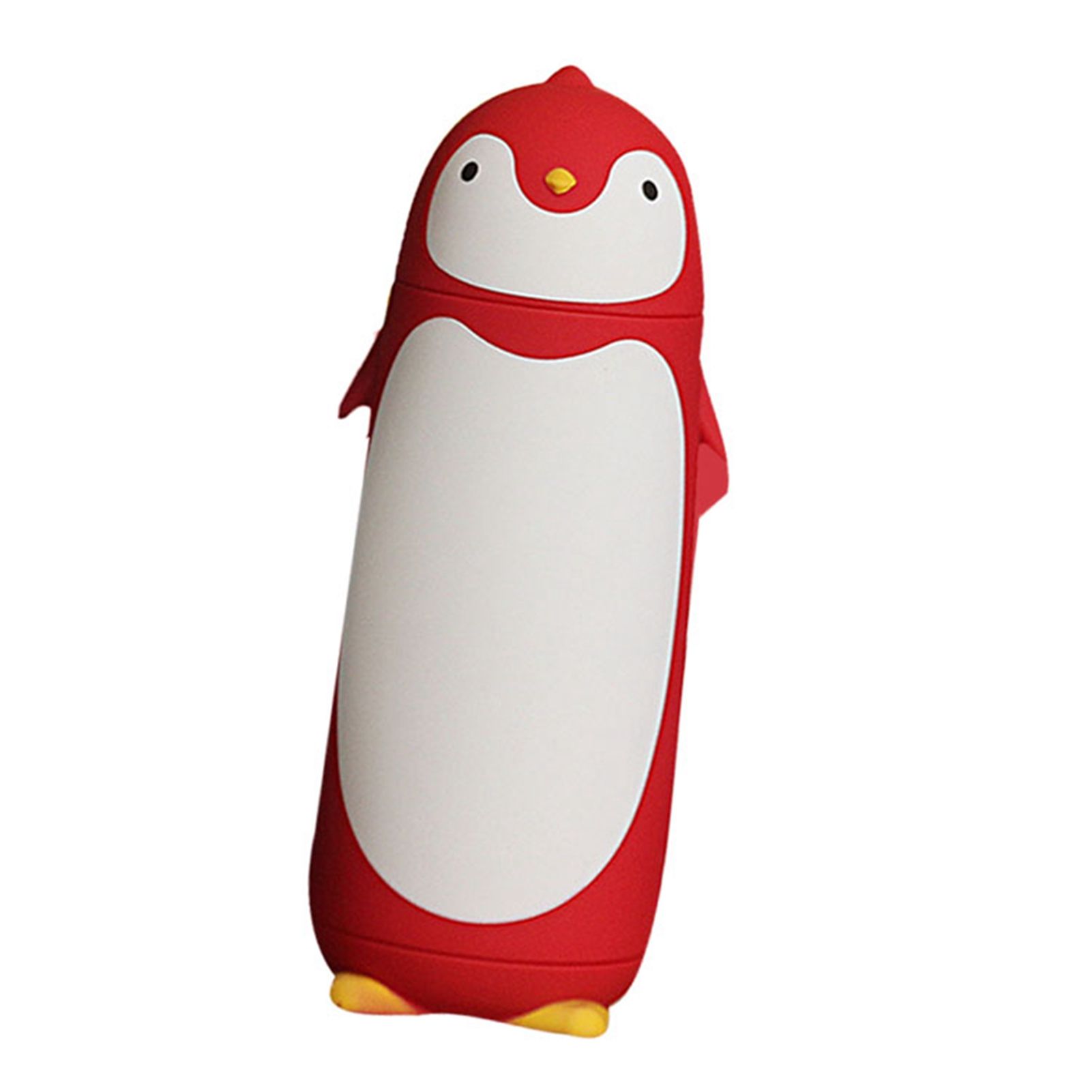 Water Bottle Penguin Design Heat Insulation 300ml Portable Water Cup for Outdoor Red — image 3
