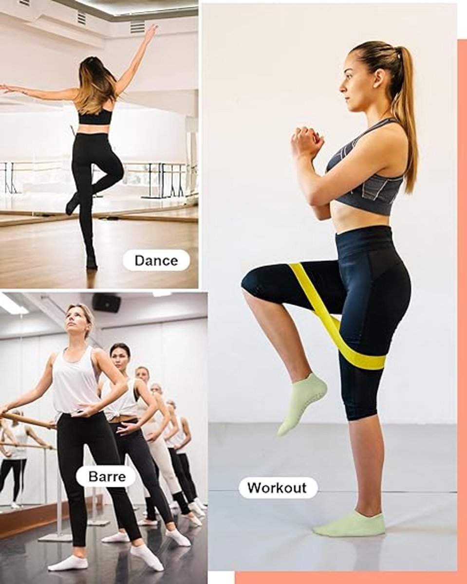 Anti-slip socks - women's socks 6 Pairs - Pilates sports socks - Yoga ankle socks - to prevent falls - Yoga sports socks - One size - for martial — image 5