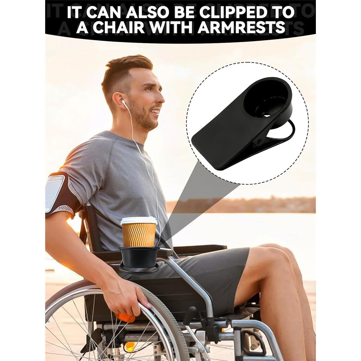 3PCS Drinking Cup Holder Clip, Chair Desk Bottle Cup Stand DIY Glass Clamp Storage Saucer Clip for Potted Plant Beverage Soda Coffee Mug Holder Clip for Home & — image 4